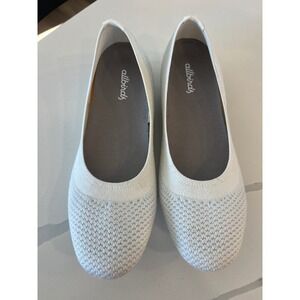 Allbirds Tree Breezers Knit Ballet Flats Natural‎ White Comfort Slip On Size 6.5